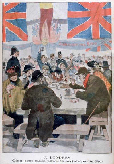 Obiad dla ubogich z okazji koronacji króla Edwarda VII, Londyn, 1902 autorstwa Unbekannt