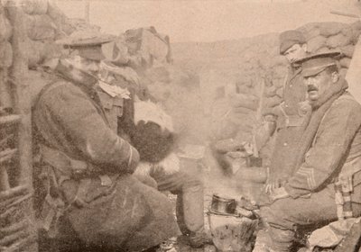 Kolacja w okopach, ok. 1915 1928 autorstwa Unbekannt