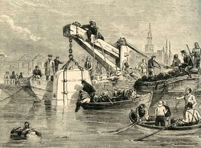 Dzwon do nurkowania używany przy budowie tunelu Tamizy, ok. 1878 r. autorstwa Unbekannt
