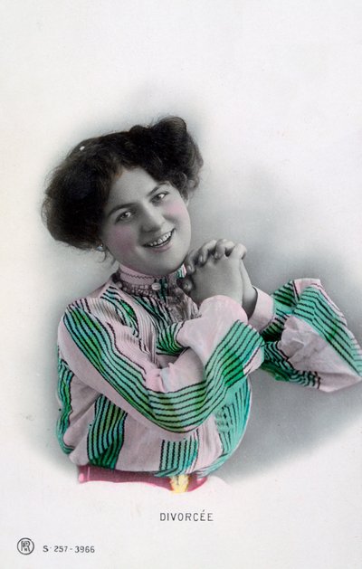 Rozwód, stara francuska pocztówka, ok. 1900 autorstwa Unbekannt