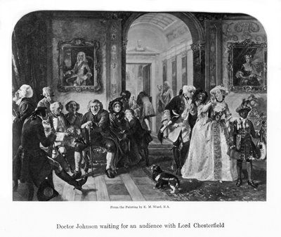 Doktor Johnson czeka na audiencję u Lorda Chesterfielda, XIX wiek autorstwa Unbekannt