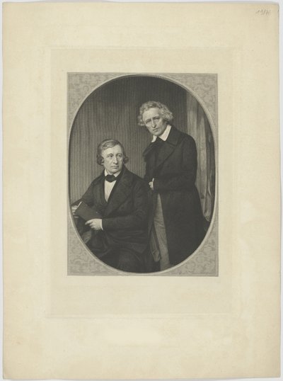 Portret podwójny braci Grimm, ok. 1845 r. autorstwa Unbekannt