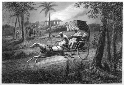 Dr Graham zastrzelony w swoim buggy przez Sealkote Mutineers, 1857, c1860 autorstwa Unbekannt