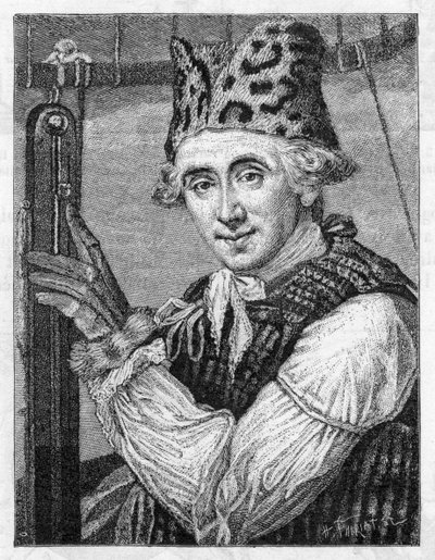 Dr John Jeffries, amerykański baloniarz, 1786 r. autorstwa Unbekannt