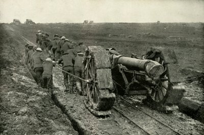 Przeciąganie broni do nowych pozycji natarcia, 1919. autorstwa Unbekannt