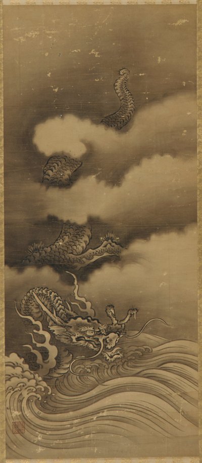 Smok i fale, okres Edo, 1615-1868. autorstwa Unbekannt