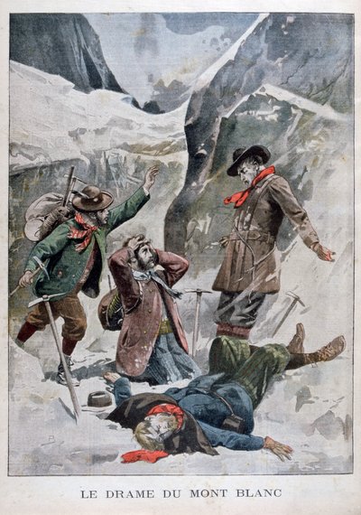 Dramat na Mont Blanc, Alpy, 1902 autorstwa Unbekannt