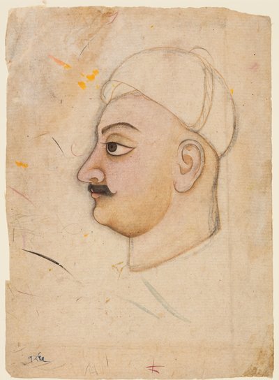 Rysunek głowy mężczyzny z nietypowym turbanem, ok. 1930 r. 1780. autorstwa Unbekannt