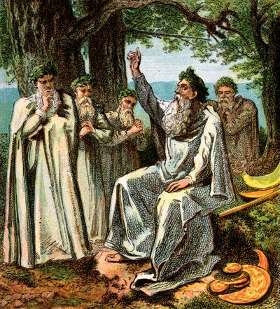 Druidzi, czyli brytyjscy kapłani, ok. 1850 r. autorstwa Unbekannt