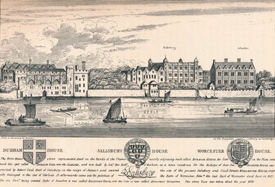 Durham House, Salisbury House i Worcester House, Londyn, c1808 1903 autorstwa Unbekannt