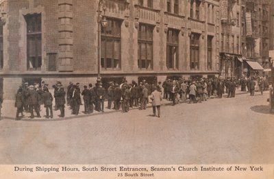 W godzinach wysyłki, South Street Entrances, Seamens Church Institute of New York, c1888. autorstwa Unbekannt