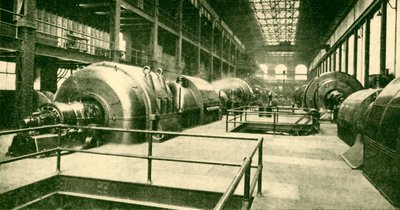 Dynamo w Great Underground Generator Station przy Lots Road, Chelsea, 1930. autorstwa Unbekannt