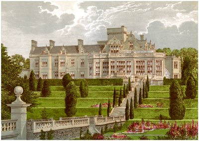 Easton Hall, Lincolnshire, dom Baroneta Cholmeleya, ok. 1880 r. autorstwa Unbekannt