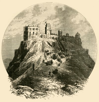 Zamek w Edynburgu, taki jaki był przed oblężeniem w 1573, 1890. autorstwa Unbekannt