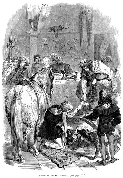 Edward II i minstrel autorstwa Unbekannt