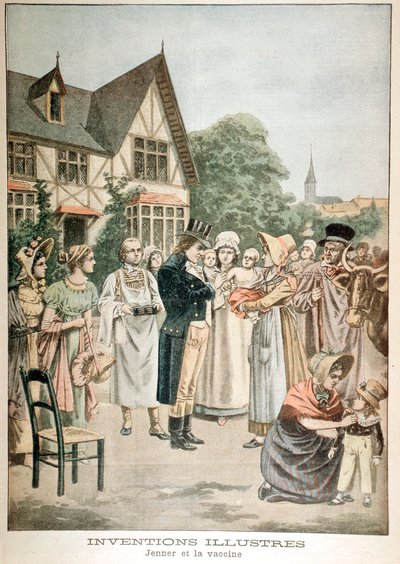 Edward Jenner 1749-1823 Angielski lekarz, szczepienie dziecka surowicą z krowianki, 1901 autorstwa Unbekannt