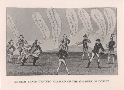 Edward Sackville 1591-1652, 4. książę Dorset, gra w krykieta, XVIII wiek 1912 autorstwa Unbekannt