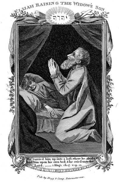 Eliasz wychowujący syna wdowy, ok. 1808 r. autorstwa Unbekannt