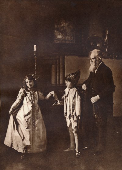 Elżbieta Angela Marguerite Bowes-Lyon na lekcji tańca z bratem, 1909 autorstwa Unbekannt
