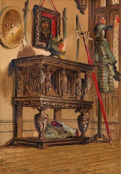 Kredens elżbietański lub kredens dworski, c1845, 1864 autorstwa Unbekannt