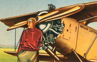 Elly Beinhorn ze swoim samolotem, 1932. autorstwa Unbekannt