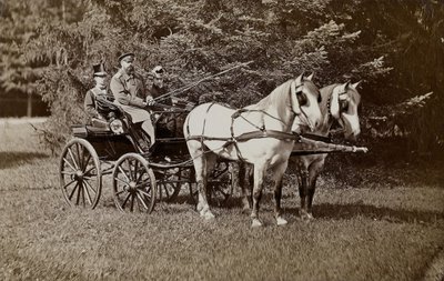 Cesarz Aleksander III 1845-1894 i cesarzowa Maria Fiodorowna 1847-1928 na powozie konnym. autorstwa Unbekannt