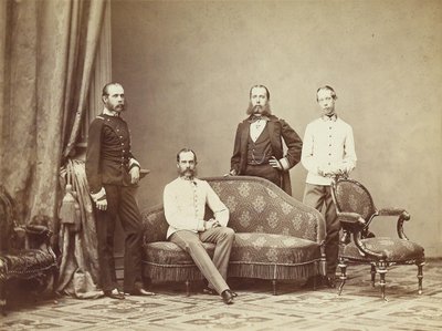 Cesarz Franciszek Józef I z Austrii z braćmi, 1864. autorstwa Unbekannt