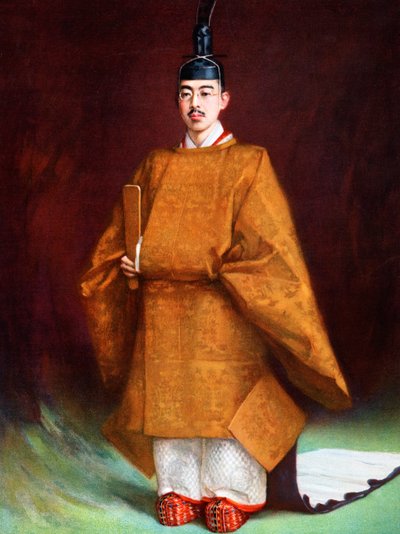Cesarz Hirohito w szatach koronacyjnych, ok. 1924-1926 autorstwa Unbekannt