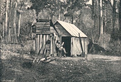Obóz australijskich dzikich lokatorów, 1896 autorstwa Unbekannt
