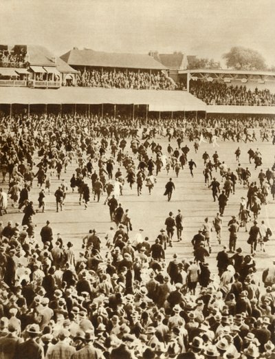 Anglia wygrywa The Ashes przeciwko Australii, Oval Cricket Ground, Londyn, 1926, 1935. autorstwa Unbekannt