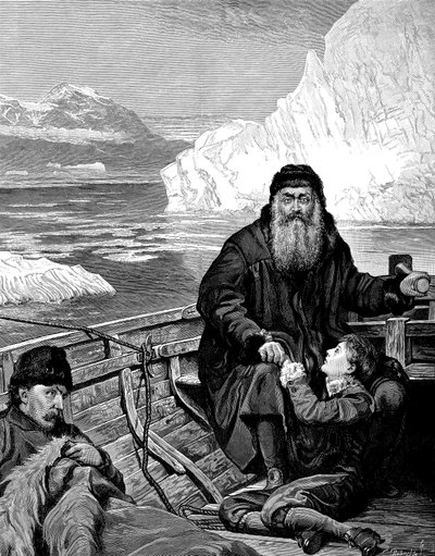 Angielski nawigator Henry Hudson 1550-1611 podczas swojej ostatniej podróży autorstwa Unbekannt