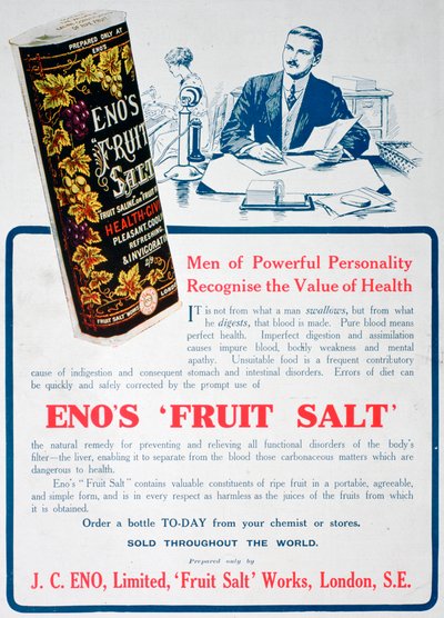 Reklama Enos Fruit Salt, 1915 autorstwa Unbekannt