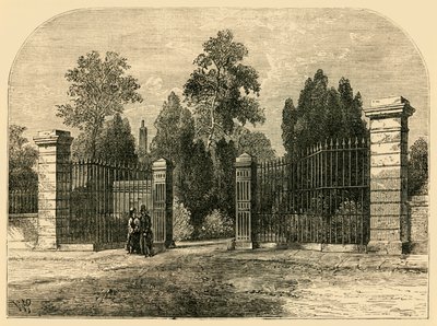 Wejście na cmentarz Brompton, ok. 1876 r. autorstwa Unbekannt