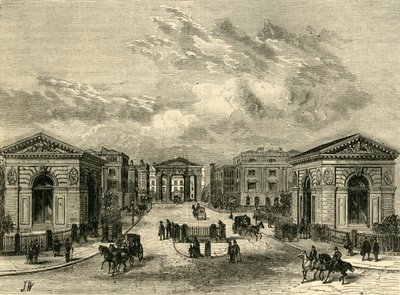 Wejście do stacji Euston Square, c1876. autorstwa Unbekannt