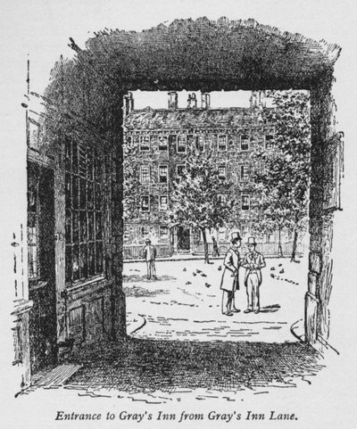 Wejście do Grays Inn od Grays Inn Lane, c1918 autorstwa Unbekannt