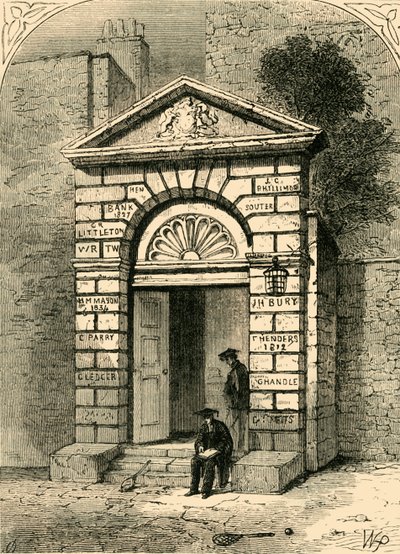 Wejście do szkoły Westminster, 1881. autorstwa Unbekannt