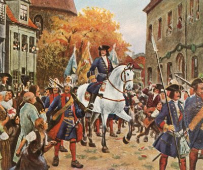 Wjazd księcia Leopolda I do Dessau po wojnie o sukcesję hiszpańską, 1712, 1936. autorstwa Unbekannt
