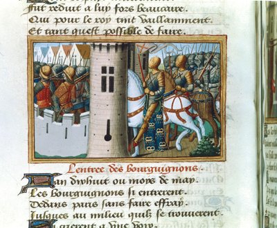 Wkroczenie Burgundów do Paryża, 14 maja 1418, ok. 1484 autorstwa Unbekannt