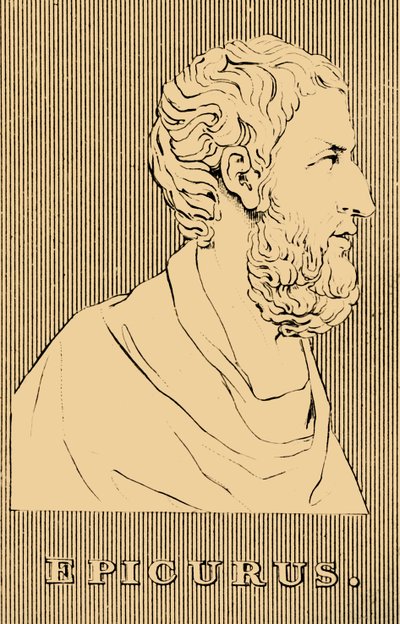 Epikur, 341-270 pne, 1830 autorstwa Unbekannt