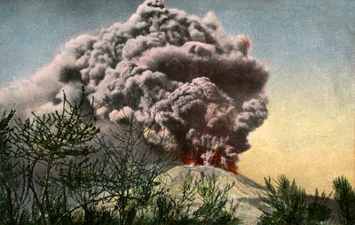 Erupcja Wezuwiusza, Włochy, kwiecień 1906 autorstwa Unbekannt
