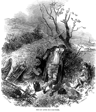 Wysiedlona irlandzka rodzina chłopska, 1848 autorstwa Unbekannt