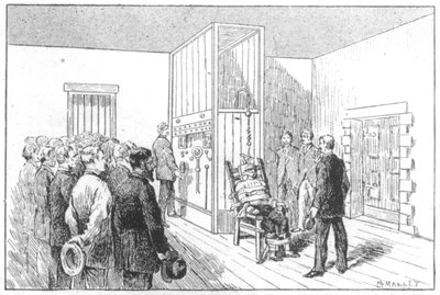 Egzekucja Kemmlera, pierwszego człowieka, który zginął na krześle elektrycznym, USA, 6 sierpnia 1890 r. autorstwa Unbekannt