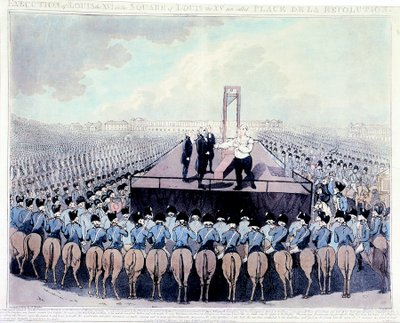 Egzekucja Ludwika XVI, 1793 autorstwa Unbekannt