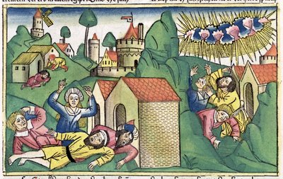 Wyjścia 11:1-10: śmierć pierworodnych synów, jedna z siedmiu plag egipskich autorstwa Unbekannt