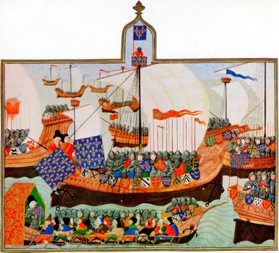 Wyprawa na konfrontację z afrykańskimi korsarzami, 1390 autorstwa Unbekannt