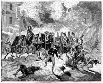 Wybuch na Rue de la Loi, Paryż, Francja, 24 grudnia 1800 1882-1884 autorstwa Unbekannt