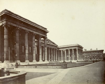 Zewnętrzna część Muzeum Brytyjskiego, Great Russell Street, Londyn, 1887 autorstwa Unbekannt