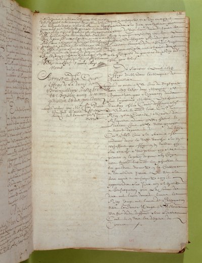 Wyciąg z akt Conciergerie o skazaniu na śmierć przez egzekucję i spalenie markizy de Brinvilliers, kwiecień 1673 (pióro i atrament na papierze) autorstwa Unbekannt