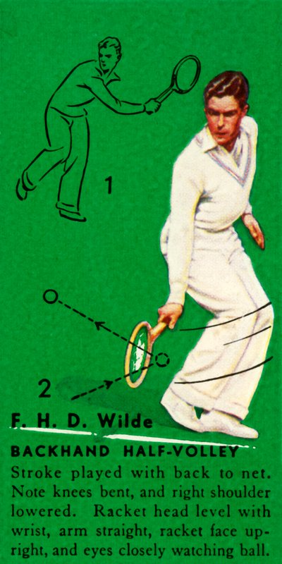 F. H. D. Wilde - Półwolej bekhendowy, c1935. autorstwa Unbekannt