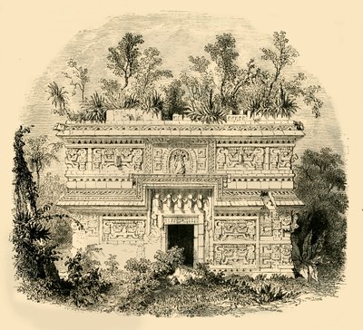 Fasada Rodzimego Pałacu na Jukatanie, 1890. autorstwa Unbekannt